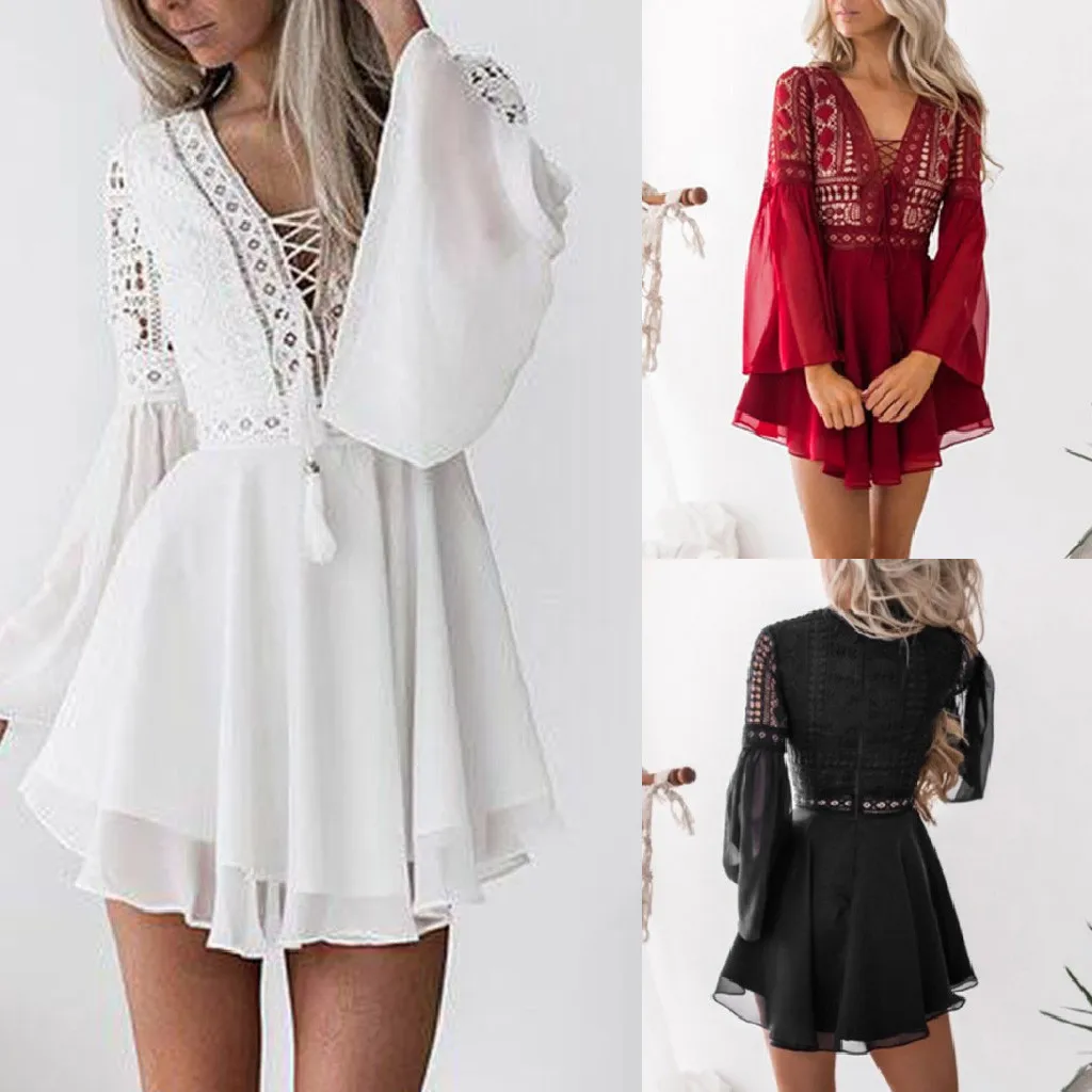 

2022 New Summer Fashion Women Lace Bodycon Cocktail Party Hot Dress Female Bandage Dresses Ladies Sexy Party Long Sleeve Dress