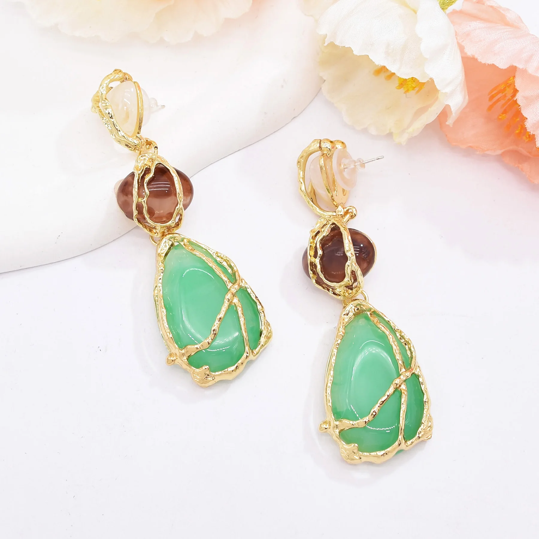 Серьги-гвоздики с кристаллами и стразами женские свадебные европейские