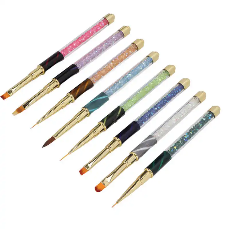 

Nail Art Brushes Set ABS Handle Ultral Thin Nail Art Brushes Kit for Nail Salon Shop