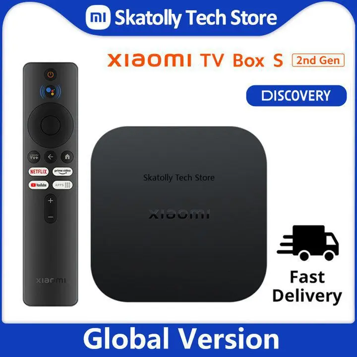 

Global Version Xiaomi Mi TV Box S 2nd Gen 4K Ultra HD Streaming Media Player BT5.2 2GB 8GB WiFi Google Dolby Vision Player