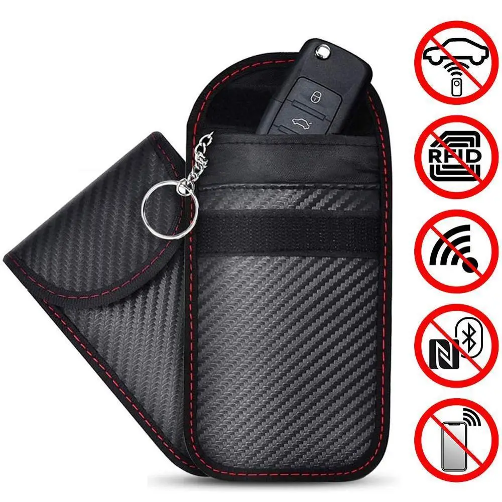 

2020 RFID Signal Blocking Bag Cover Signal Blocker Case Faraday Cage Pouch For Keyless Car Keys Radiation Protection Cell P L0O7