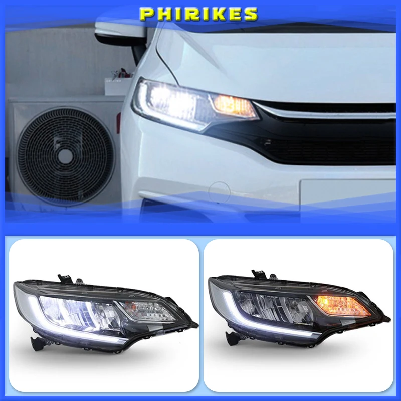 

A Pair For Fit Headlights 2013-2018 Fit LED Head Lamps All LED light Source Daytime Running Lights Dynamic Turn