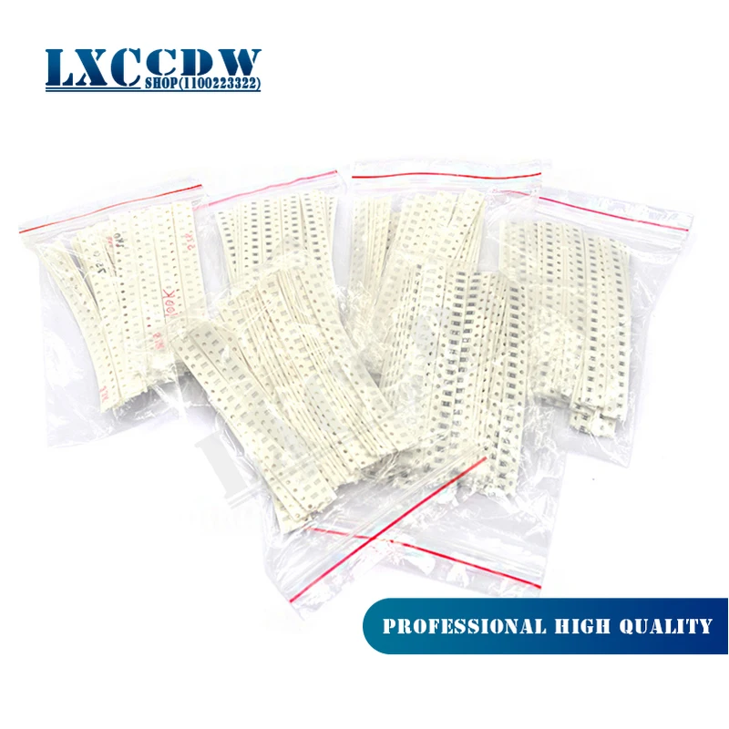 

20Value * 20PCS =400PCS 0805 SMD Resistor Kit 1% 1/8W (10 ohm~1M ohm) component diy samples kit new and original