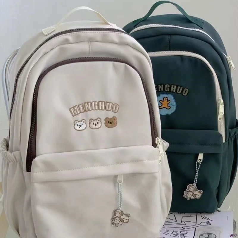 

Модный мультяшный холщовый рюкзак в Корейском стиле Y2k, сумки на плечо для девушек, вместительные милые сумки для колледжа в стиле Харадзюку...