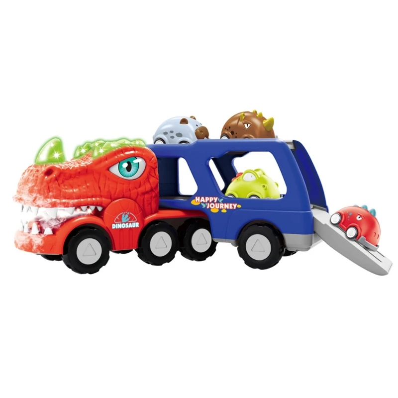 

Kids Pocket Toy Double-Decker Dinosaur Transport Truck Car Toy Kindergarten Gift
