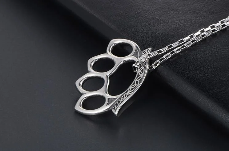 

New Strong Creative Symbol Metal Brass Knuckle Duster Outdoor Camping Safety-defend Portable Decorative Pocket EDC Tool-BY79