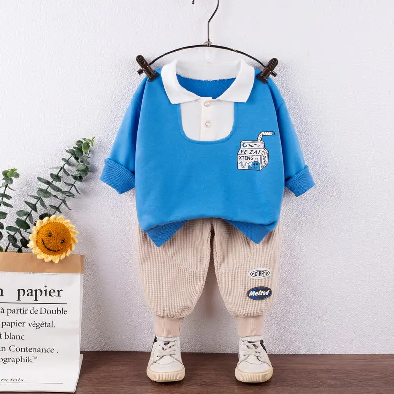 

Spring Autumn Children Casual Clothes Baby Boys Girls T Shirt Pants 2Pcs/sets Kids Infant Clothing Toddler Tracksuits 0-5 Years