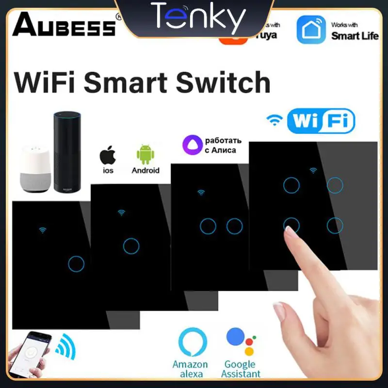 

Wifi 1/2/3/4gang Light Wall Switch Wireless Remote Control Smart Switch Smart Life App Wall Panel Smart Home Automation Tuya