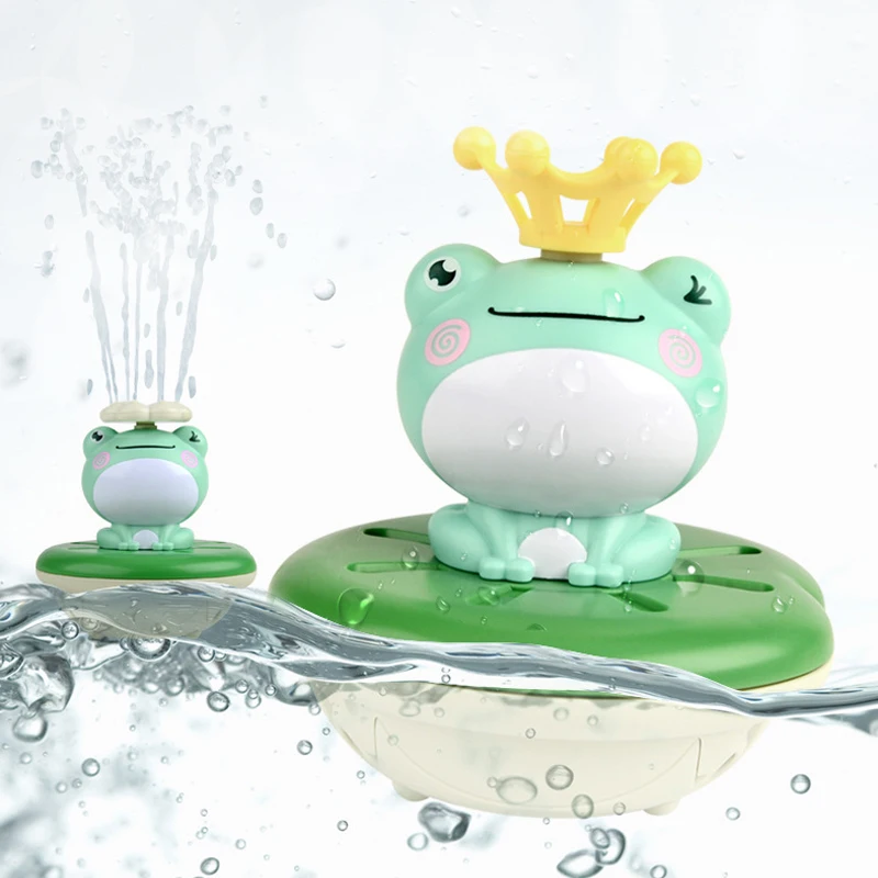 Детские Игрушки для ванны зеленая лягушка спринклер душа электрический спрей