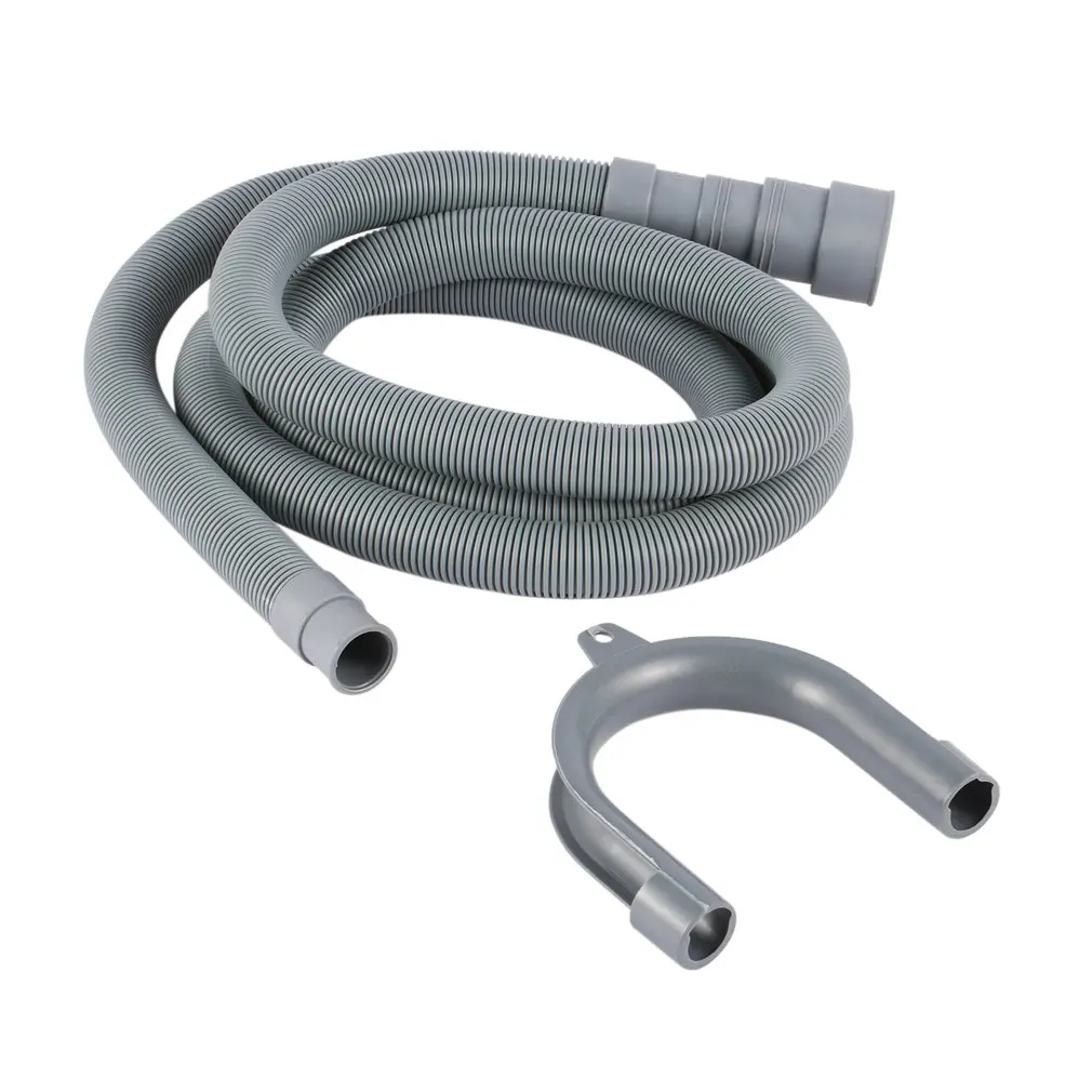 

2m Washing Machine Dishwasher Drain Waste Hose Waste Water Outlet Expel Soft Tube PP plastic Stretchable Drain Flexible Hose