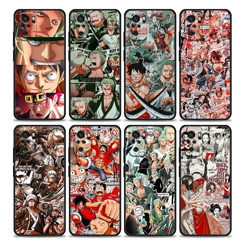 

One Piece Luffy Phone Case for Redmi 10 9 9A 9C 9i K20 K30 K40 Plus Note 10 Pro 11 Pro Soft Silicone