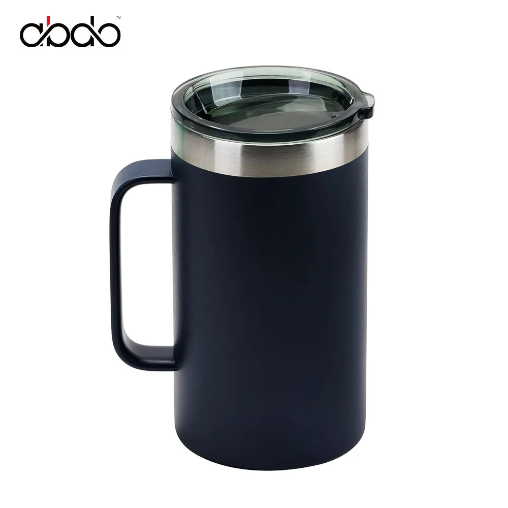Coffee Mug With Handle Travel Camping Thermal Cup Hot And Cold Double Wall Stainless Steel Termos