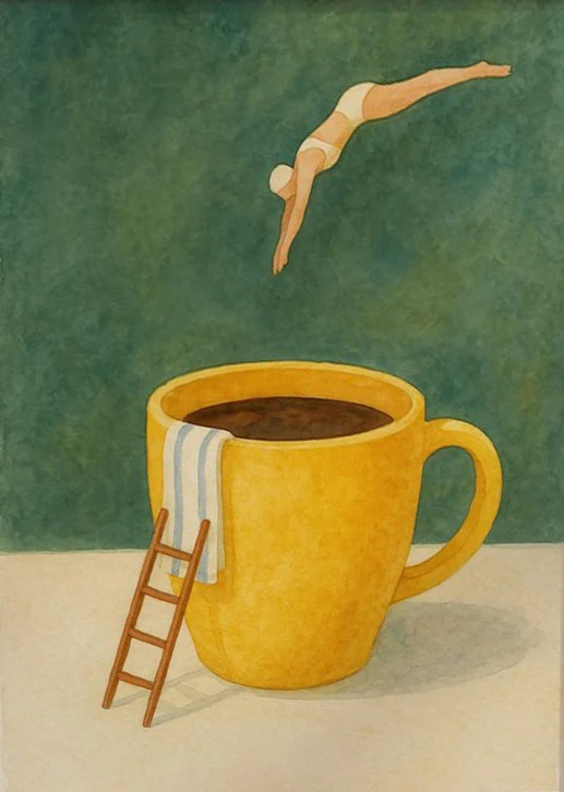 

Кофейный постер для дайвинга