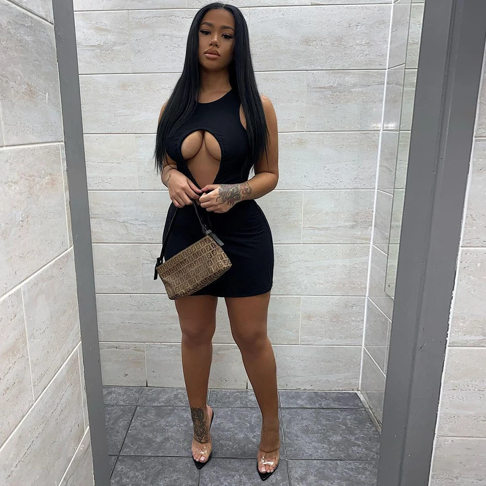 

Летний черный комплект из двух предметов для женщин, Корейская одежда, майка без рукавов с прорезями спереди и декольте, облегающие штаны, К...