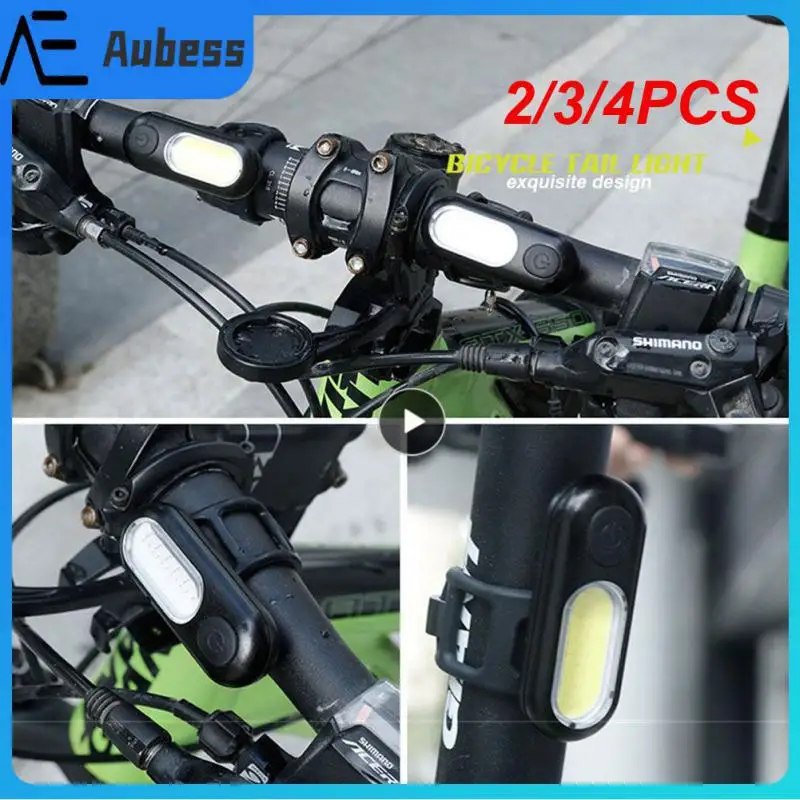

2/3/4PCS 2023 New Bike Taillight Usb Charging Waterproof Bicycle Tail Light Powerful Small Mountain Bike Cycling Light Tail-lamp