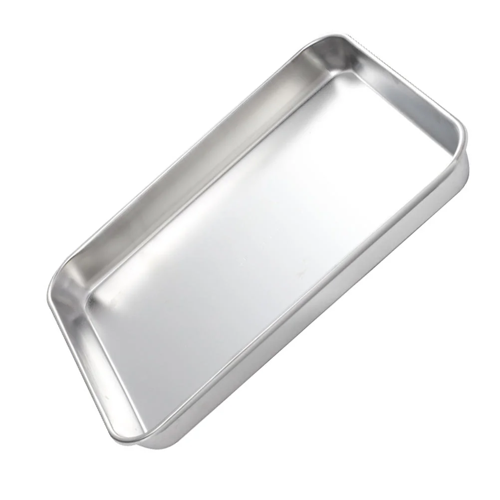

Stainless Steel Tray Home Storage Coffee Table Square Plate Food Holder Practical Useful Toddler