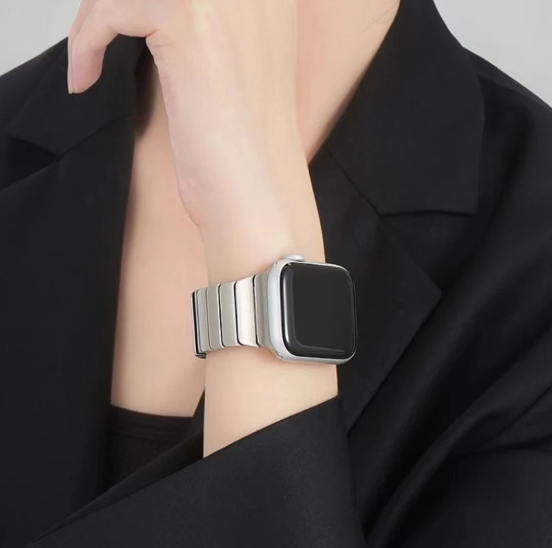 For Apple Watch Ultra 49mm Band 8 7 45mm 41mm Stainless Steel Metal Strap Butterfly Link Bracelet iWatch 6 5 4 3 SE 44mm 40mm