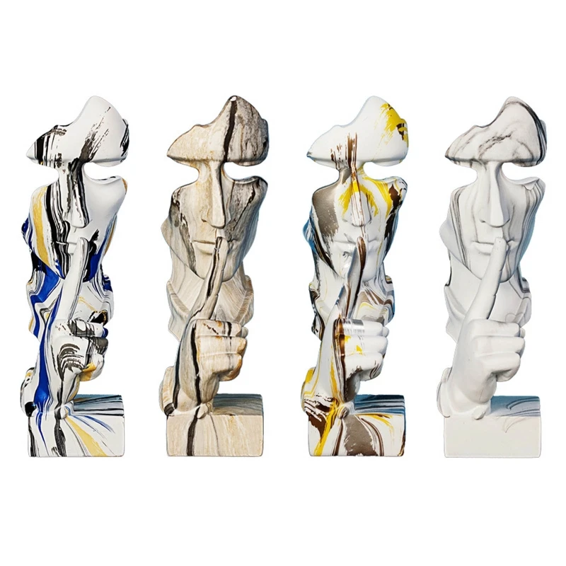 

Resin Thinker Statue Hand Crafts Ornament Sculpture for Office Hotel Lobby Bar