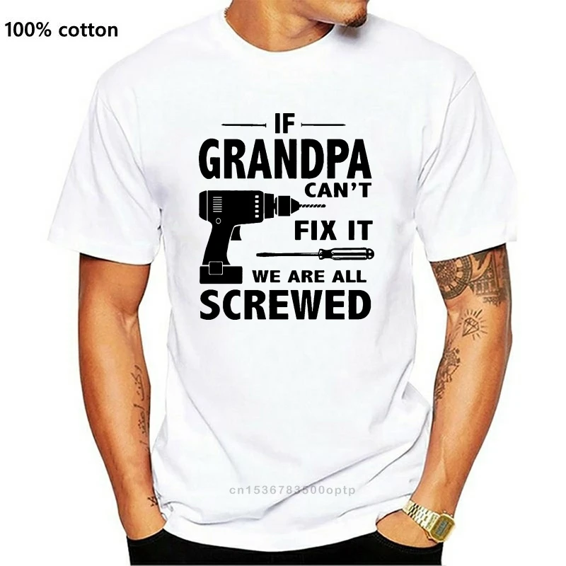 Мужская футболка модная классическая Если дедушка не может это исправить никто