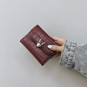 2022Women Short Wallet Small Fashion Luxury Brand Leather Purse Ladies Card Bag For Women Clutch Fem