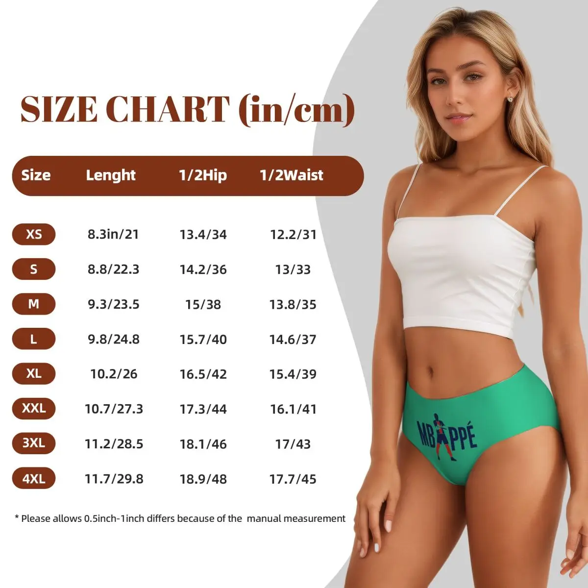 Custom Womens Mbappes Soccer Brief Panties Female Breathable French KM Football Underwear Underpants