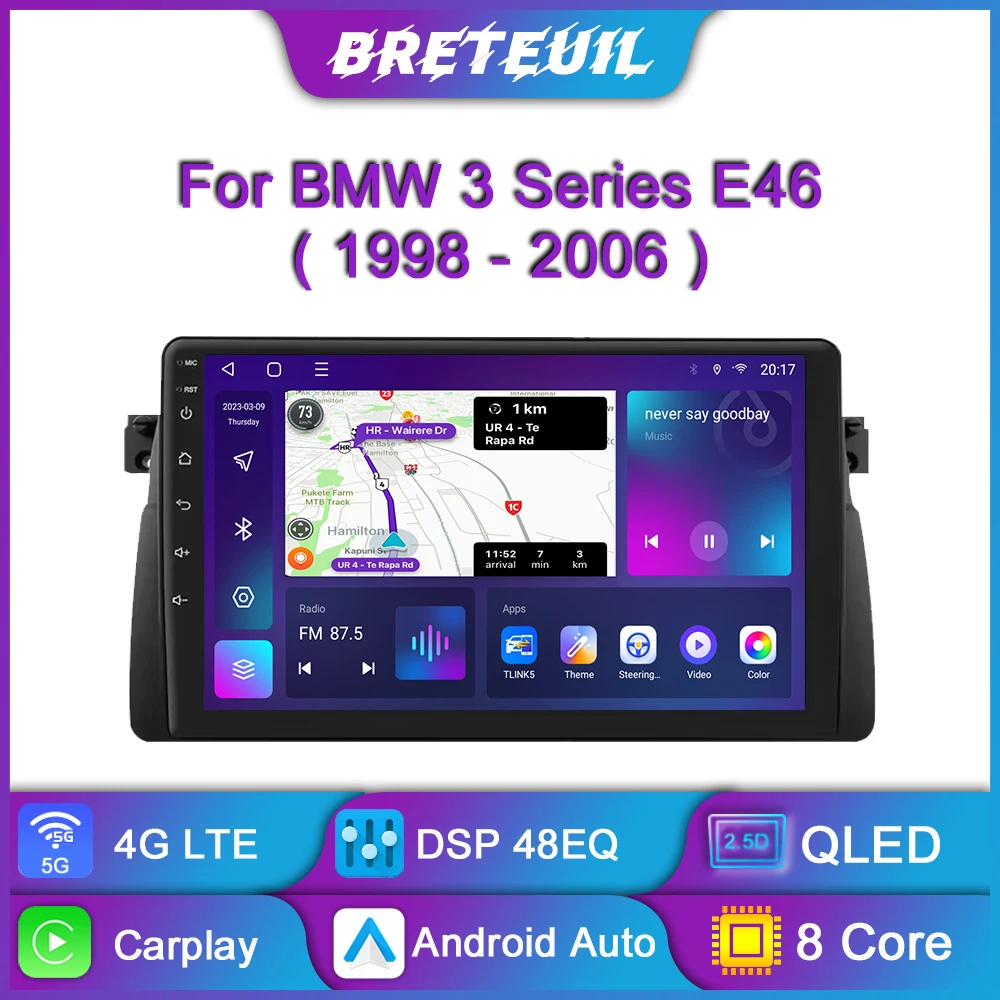 Для BMW E46 M3 318 320 325 330 335 1998 - 2005 Android Car Radio Multimedia Player Navigation GPS Carplay Touch Screen Auto Stereo Intelligent