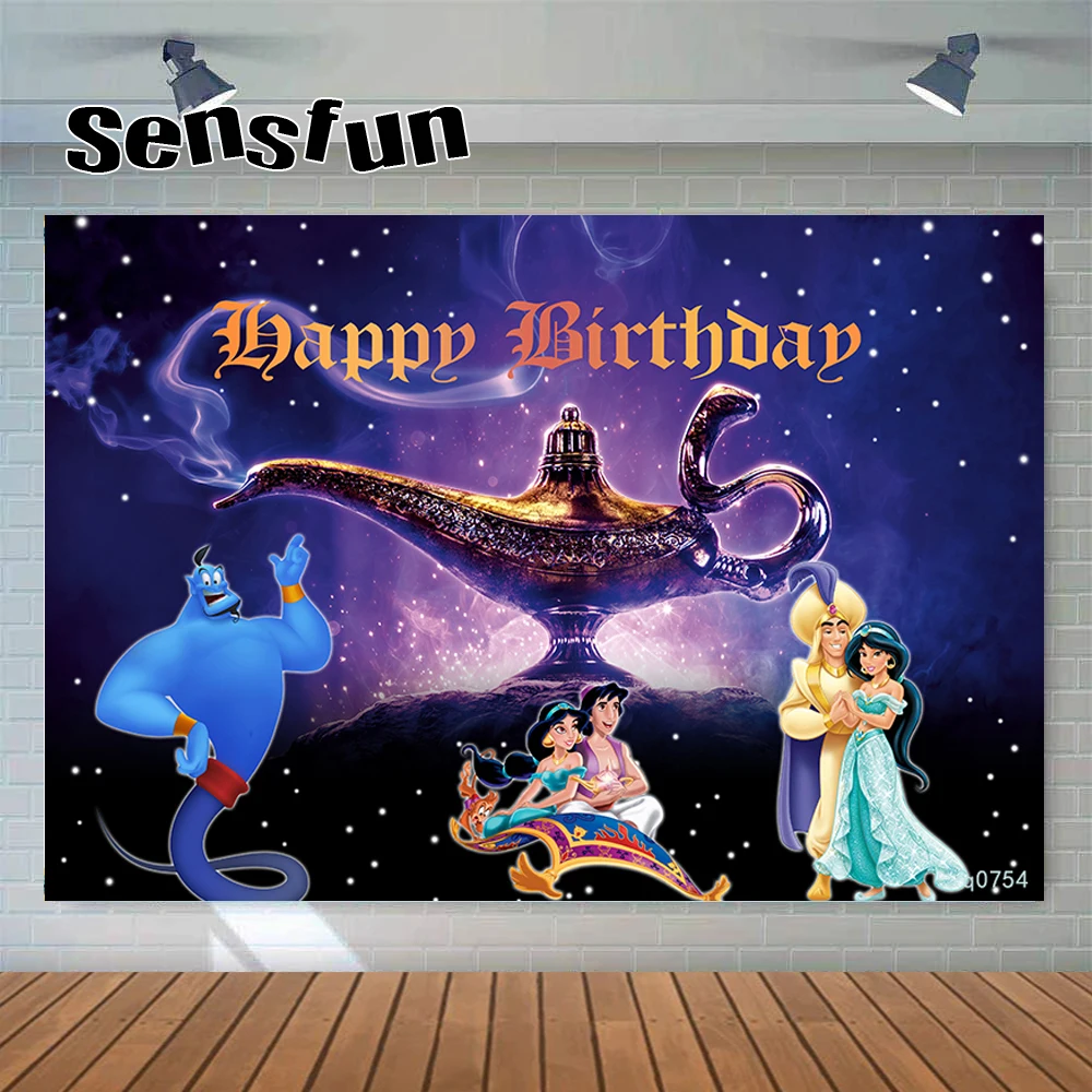 

Aladdin и волшебная лампа Принцесса Жасмин фоны для девочек день рождения вечевечерние НКА фон пользовательская фотостудия баннер