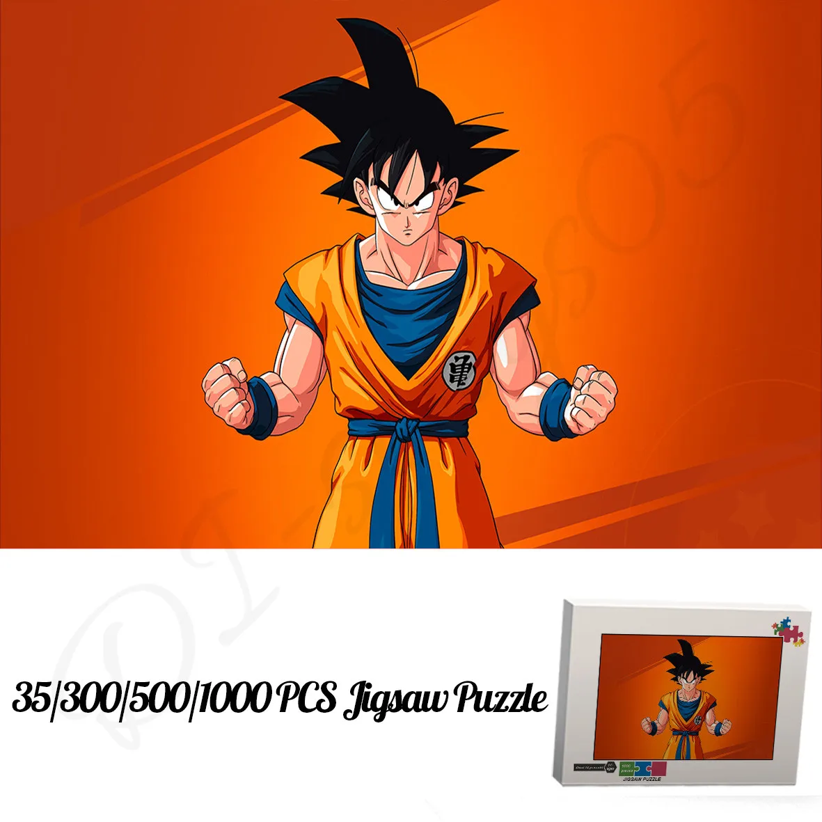 

Puzzles for Kids Bandai Classic Anime Character Goku 1000 Pieces Wooden Box Jigsaw Puzzles Funny Decompression Toys and Hobbies