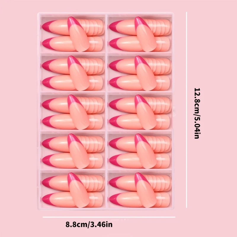 120 шт. переносные прессы для ногтей искусственные ногти с французским кончиком