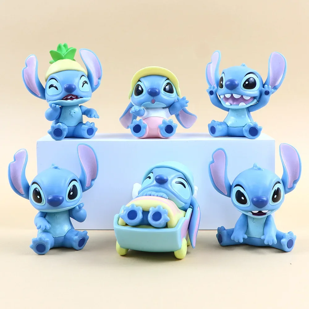 Новая аниме-фигурка Disney Stitch повседневная серия кавайная коляска кукла