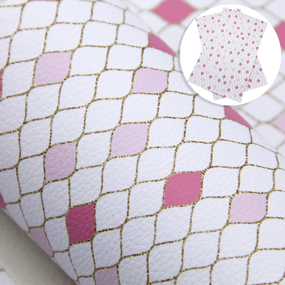 Листы из искусственной кожи с геометрическим рисунком 20 х33 см |