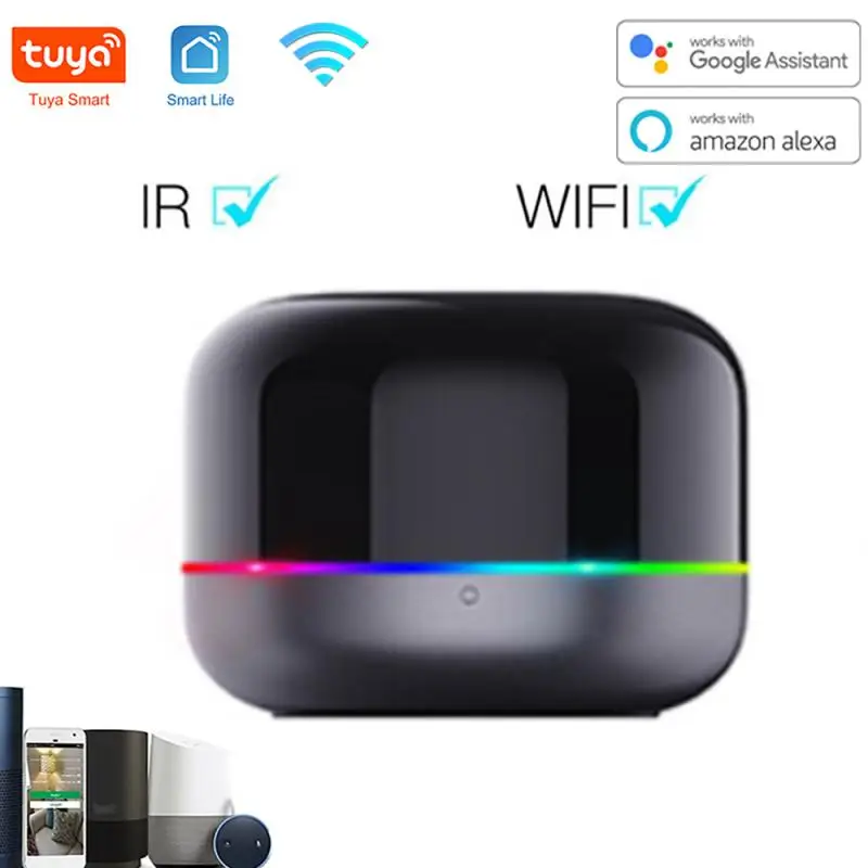 

Умный пульт дистанционного управления Tuya, Универсальный Инфракрасный пульт для умного дома, работает с Alexa Google Home Яндекс