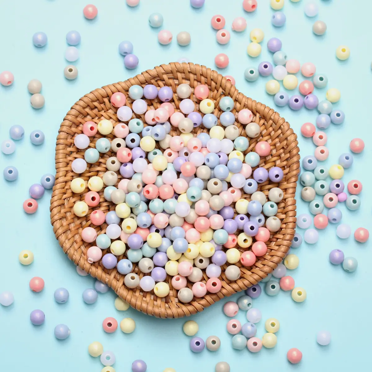 6 мм 100 шт. цветные круглые бусины-Распорки Макарон для изготовления ювелирных