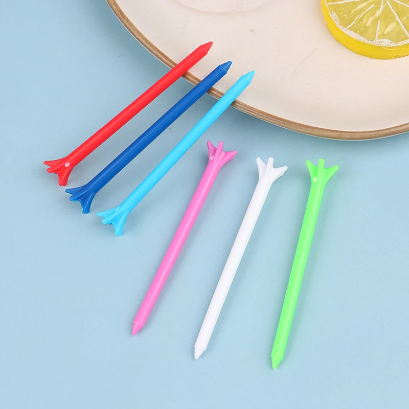 

100Pcs Mixed Color Golf Tees 5 Prong 83mm Less Resistance Golf Tees Training Ball Holder Outdoor Sports Accessories