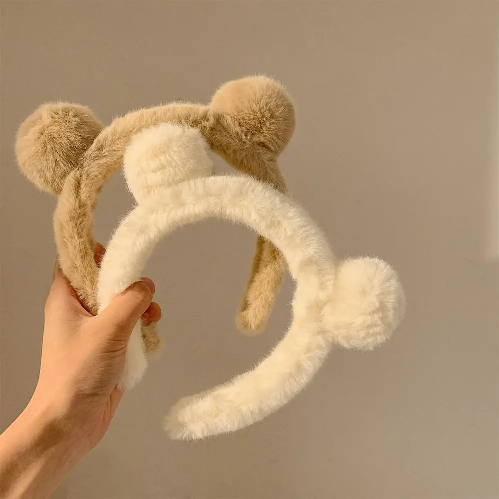 

New Girls Cute Plush Bear Rabbit Ears Headband Autumn Winter Head Hoop Cartoon Girls Kid Hairband Headdress Hair Accessorie