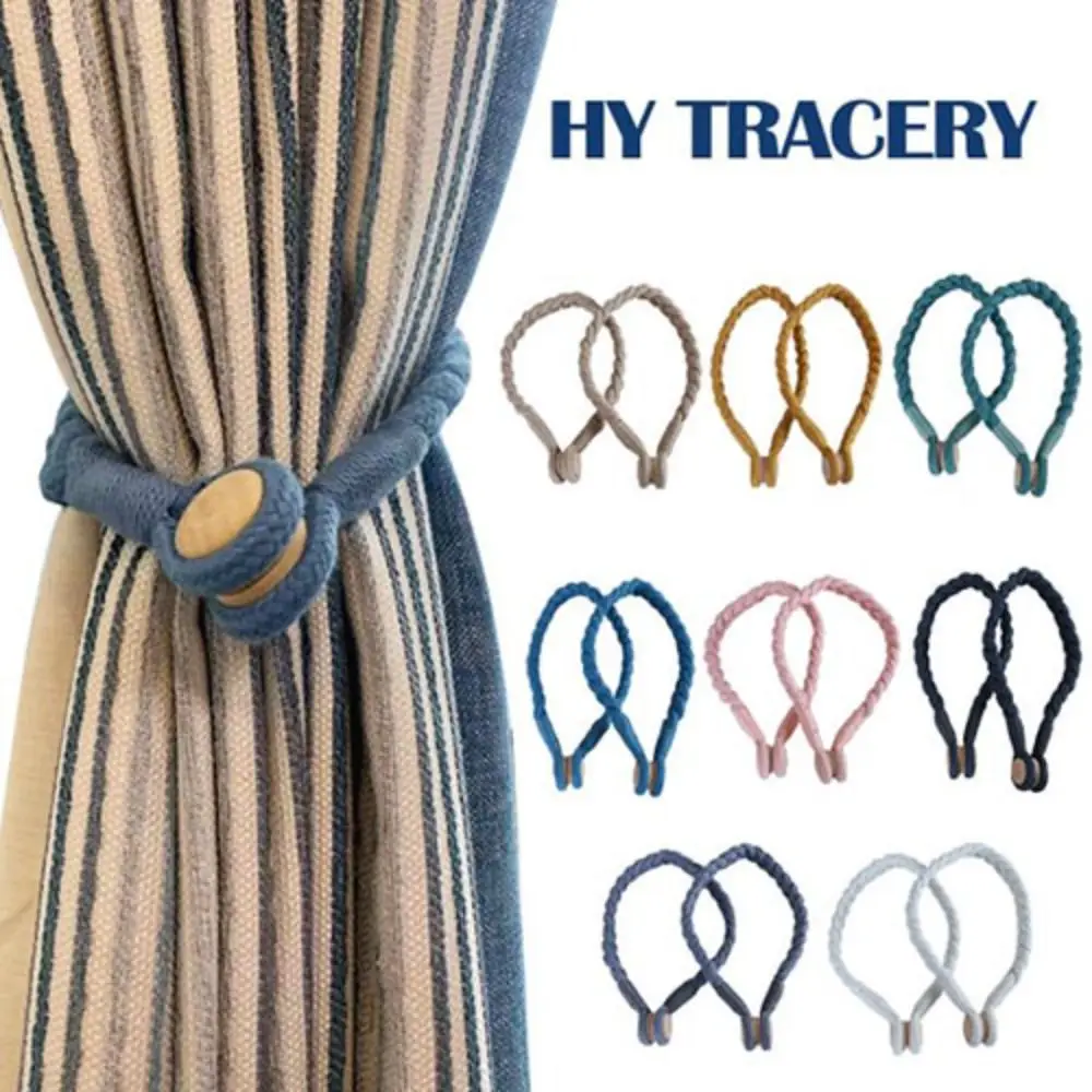 

Braid Buckle Holder Magnetic Braided Tie Backs Durable for Curtain Bedroom