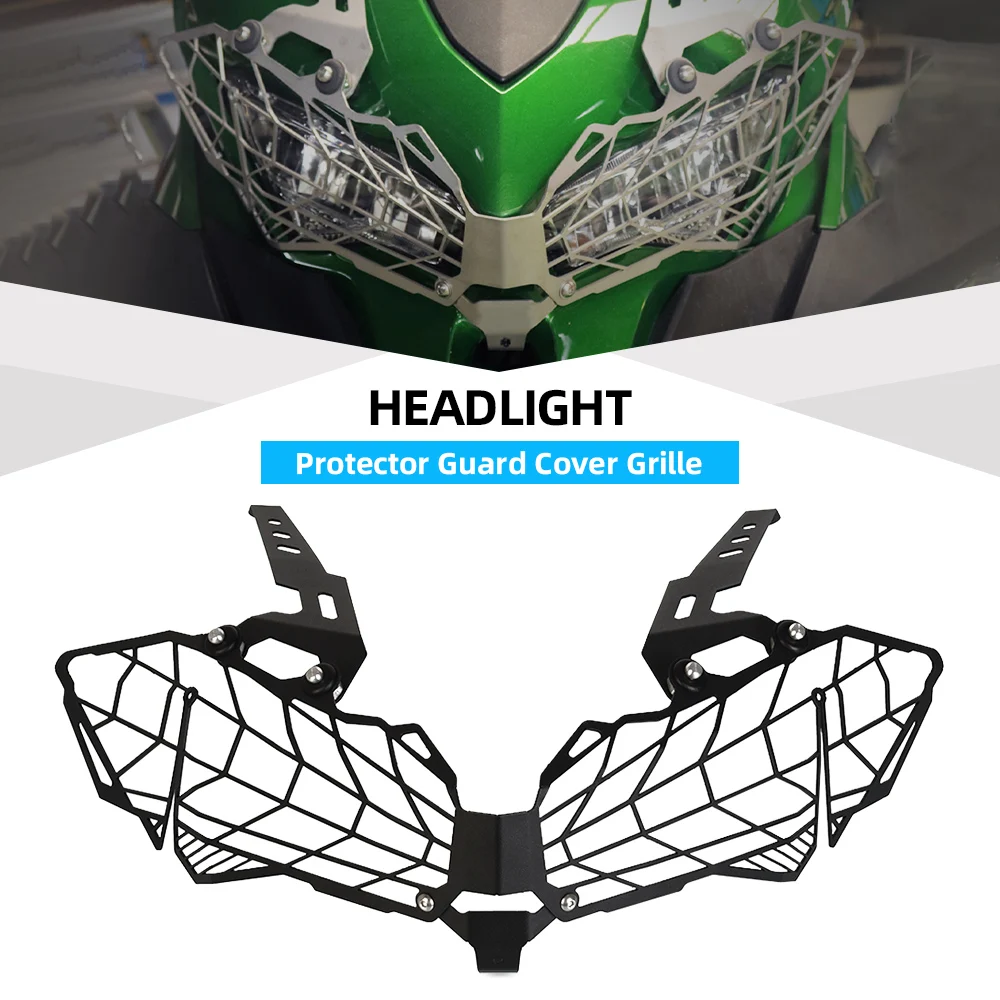 

Motorcycle Headlight Guard Cover Grille Protection For Kawasaki KLE 1000 2019-2021 2022 2023 Versys1000 Accessories lampshade