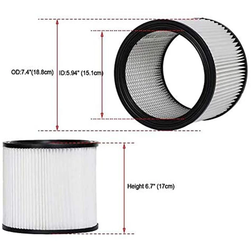 Патронный фильтр H12 для Shop-Vac 90304 9030400-04-00 (Type U) PP составной | Бытовая техника