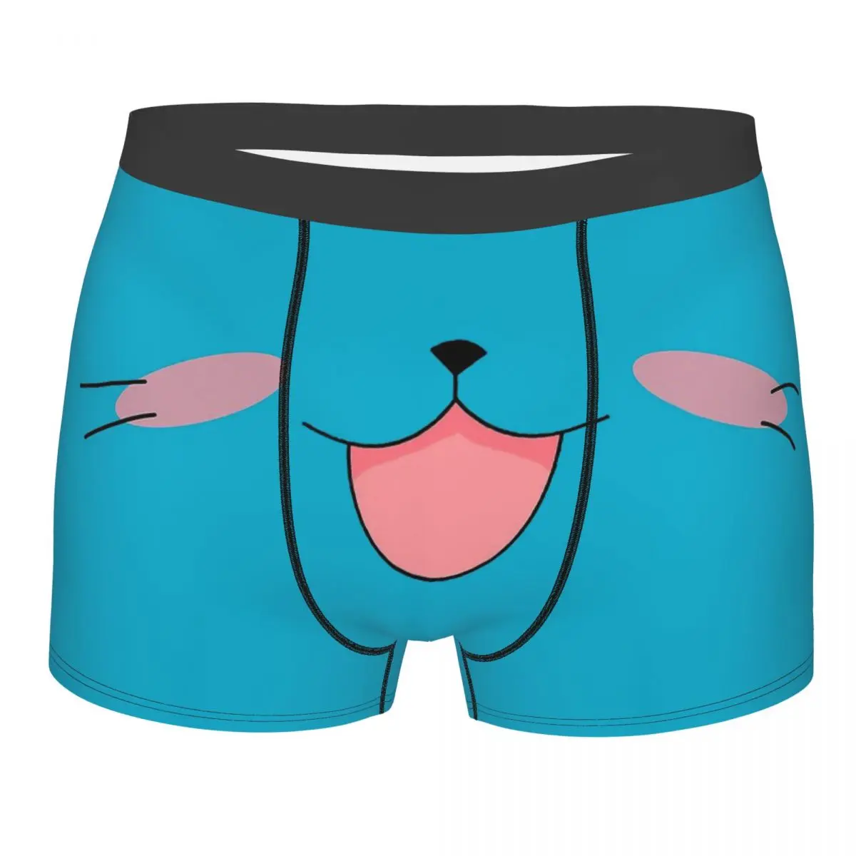 

Хлопковые трусы Happy Fairy Tail в стиле аниме с синим котом, мужское нижнее белье, вентилируемые шорты, боксеры, трусы