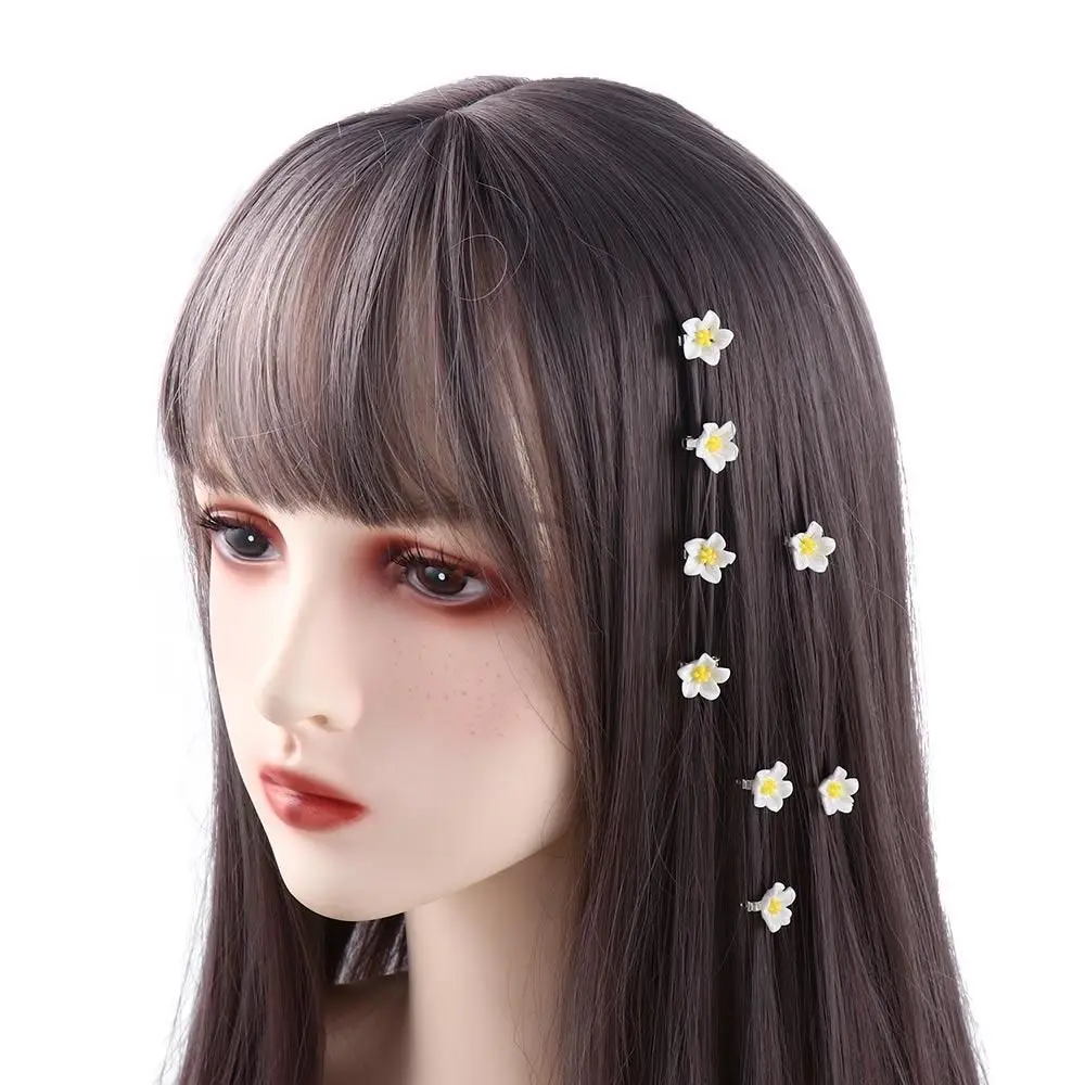 

Sweet 10pcs/set Hair Styles Holder Korean style Kid Girl Soft Ceramics Flower Hair Clips Small Hairpins Hair Claws