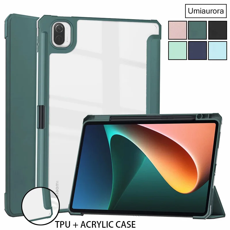 

Умный чехол для Xiaomi Mi Pad 5 Pro, ударопрочный чехол из искусственной кожи, чехол-подставка для планшета Xiaomi Mi Pad 5 Pro 2021, чехол