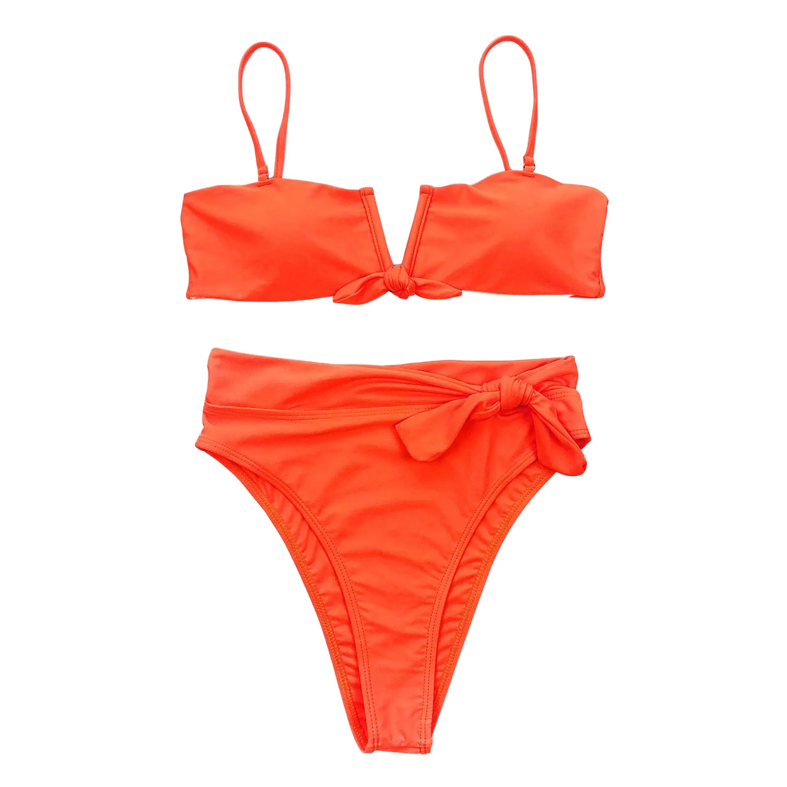 

Side Tie Bandeau Tie Swimsuit Striped Sexy Beachwear Women Colorful Side BIkini Swimwears Tankinis Set Swimwears crochet bikini