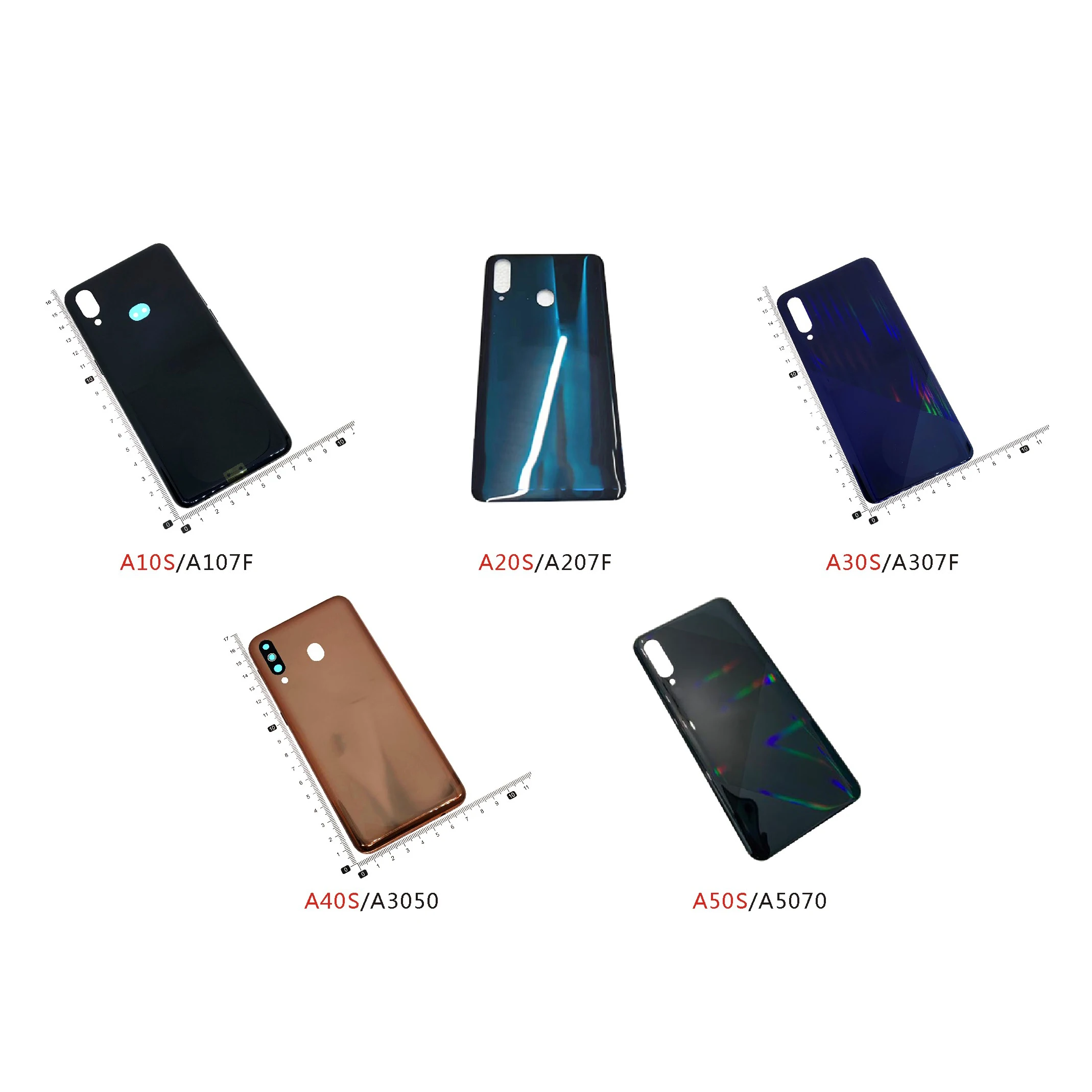 

For Samsung A10S A107F A20S A207F A30S A307F A40S A3050 A50S A5070 Back Glass Battery Cover Rear Door Housing Case