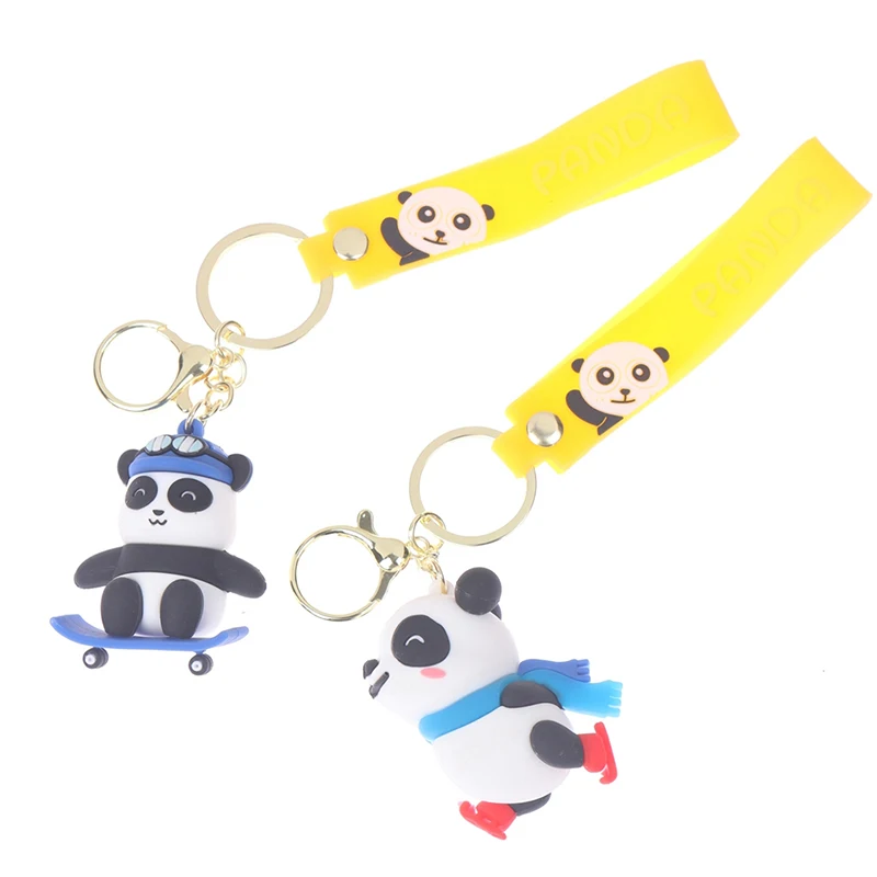 Симпатичный спортивный брелок в виде панды из мягкого ПВХ мультяшный женский