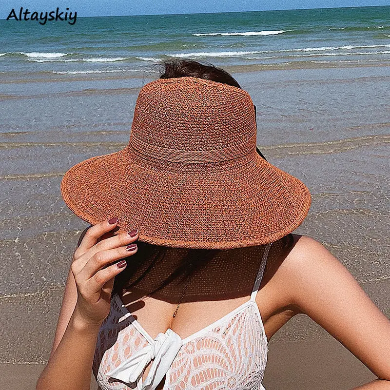 

Sun Hats Women Popular Fashion New Arrival Simple Summer Holiday Outdoor Korean Style Sun-Protection All-match Female Young Ins