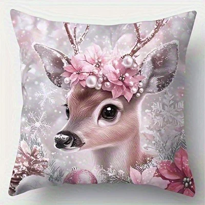 

Розовая милая Рождество наволочка из полиэстера