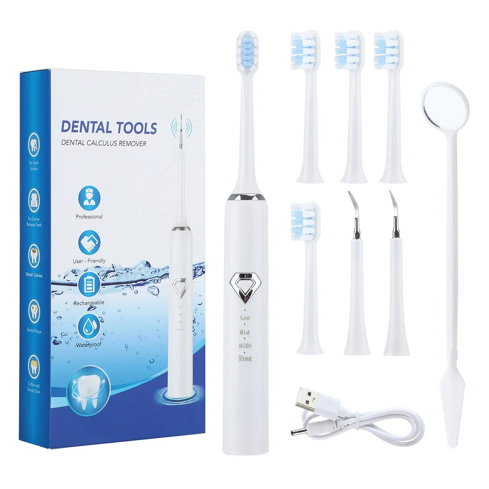 

Electric Sonic Dental Scaler Tartar Remover Calculus Stains Cleaner Teeth Whitening Oral Irrigator for Teeth Cleaning Toothbrush