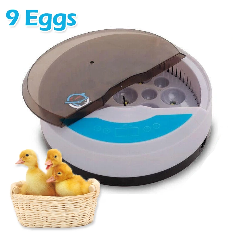 

9 Chick Hatcher Incubator Brooder Poultry Home Incubator Bird Temp Eggs Hatchery Incubation Control Tools Quail Mini Farm