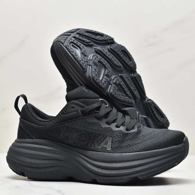 HOKA Original Bondi 8 Outdoor Running Sneakers Men Elastic Trail Shoes Lightweight Breathable Women Sneakers Couple Casual Shoes