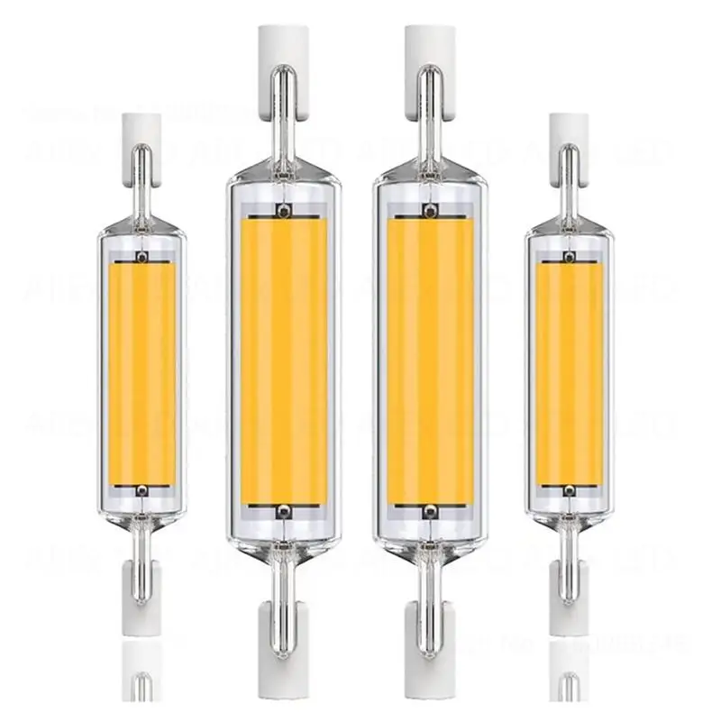 LED R7S Glass Tube COB Bulb 78MM 118MM 20W 40W High Power R7S Corn Lamp J78 J118 Replace Halogen Light 90W AC110V 220V Lampadas